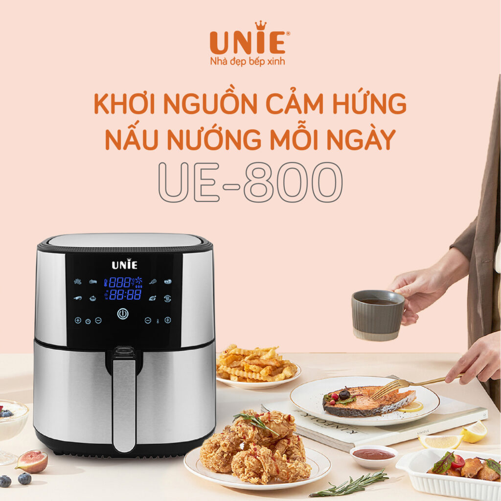 Nồi chiên không dầu UNIE UE-800 công suất 1800W dung tích 8L - Hàng chính hãng