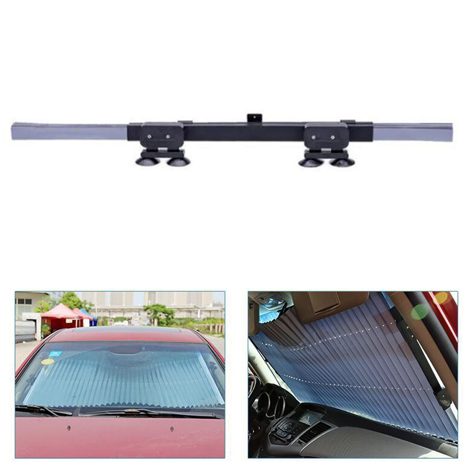 Car Windshield Sun Shade Cover Curtain Sun Shield Fit for Large Vehicles with Suction Cup