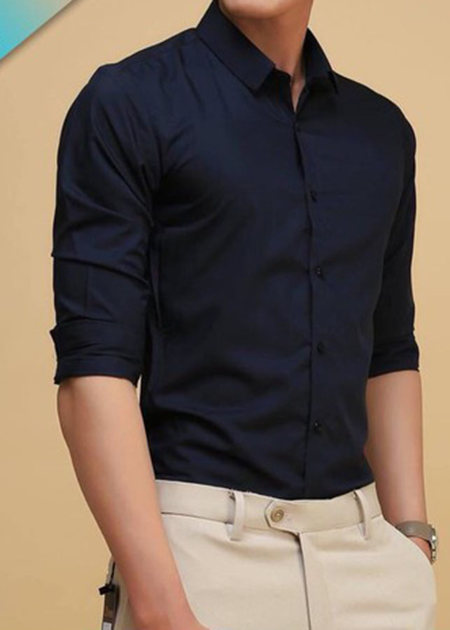 Áo Sơ Mi Nam Dài Tay SM004 - Đen - XL