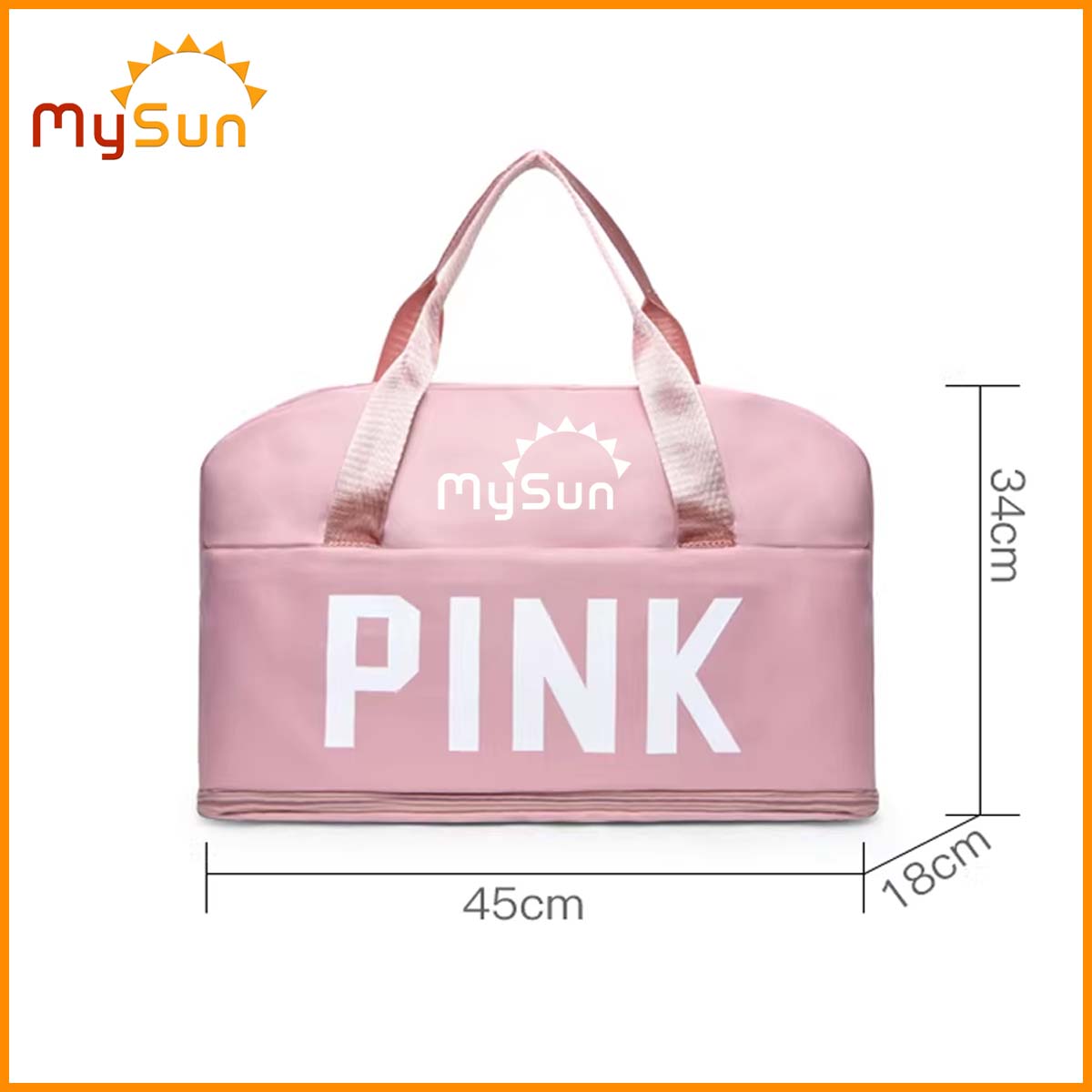 Túi du lịch 2 tầng cỡ lớn chống nước siêu nhẹ cho nam nữ chính hãng cao cấp MySun PINK