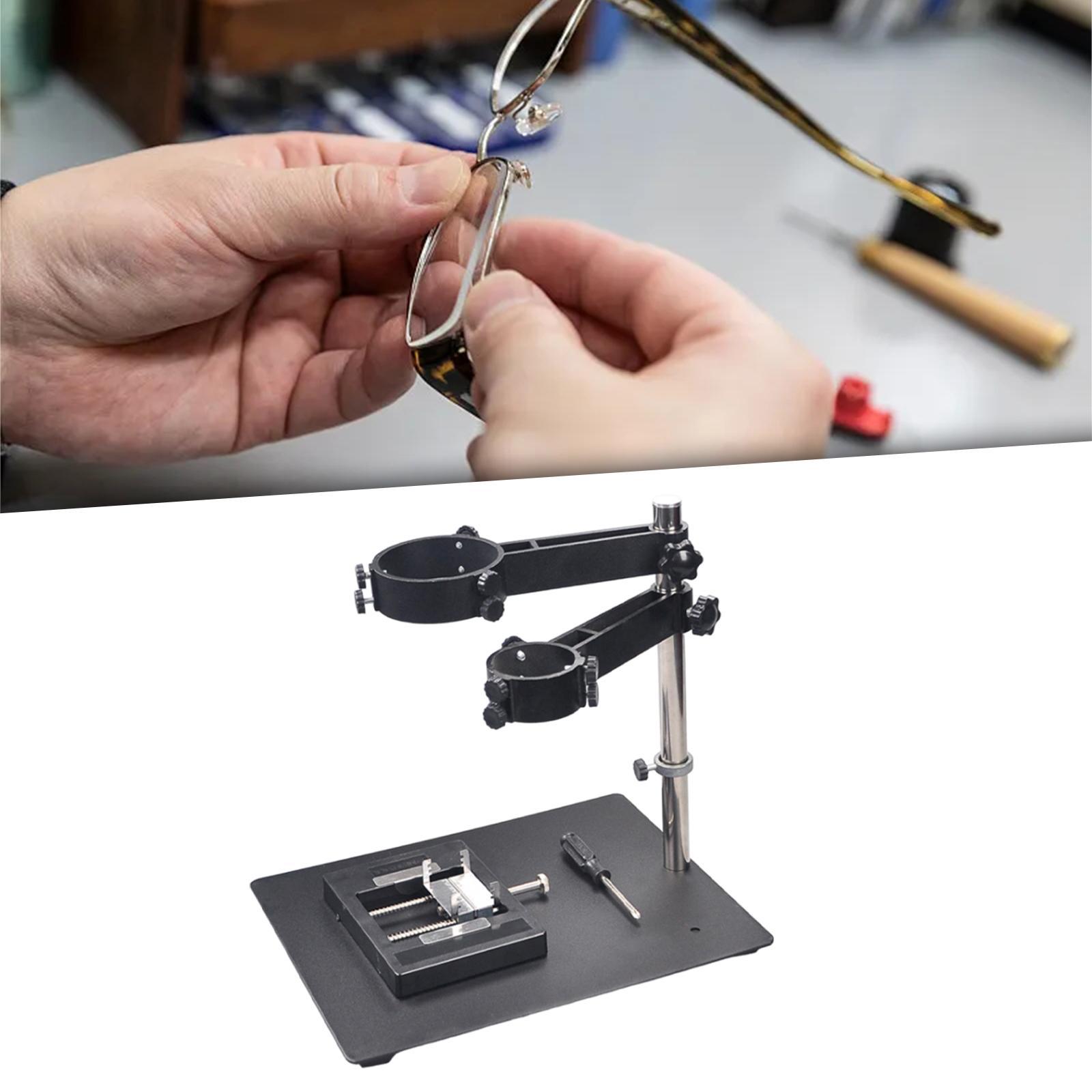 Air Heat Bracket Rack, Hot Air Heat Clamp with 2 Fixtures, Foldable Multipurpose, Adjustable Portable Hot Air Heat Stand for Desktop Soldering