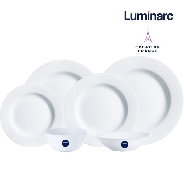 Bộ 6 Đĩa Thuỷ Tinh Luminarc Evolution Trắng 24cm - LUEV63375