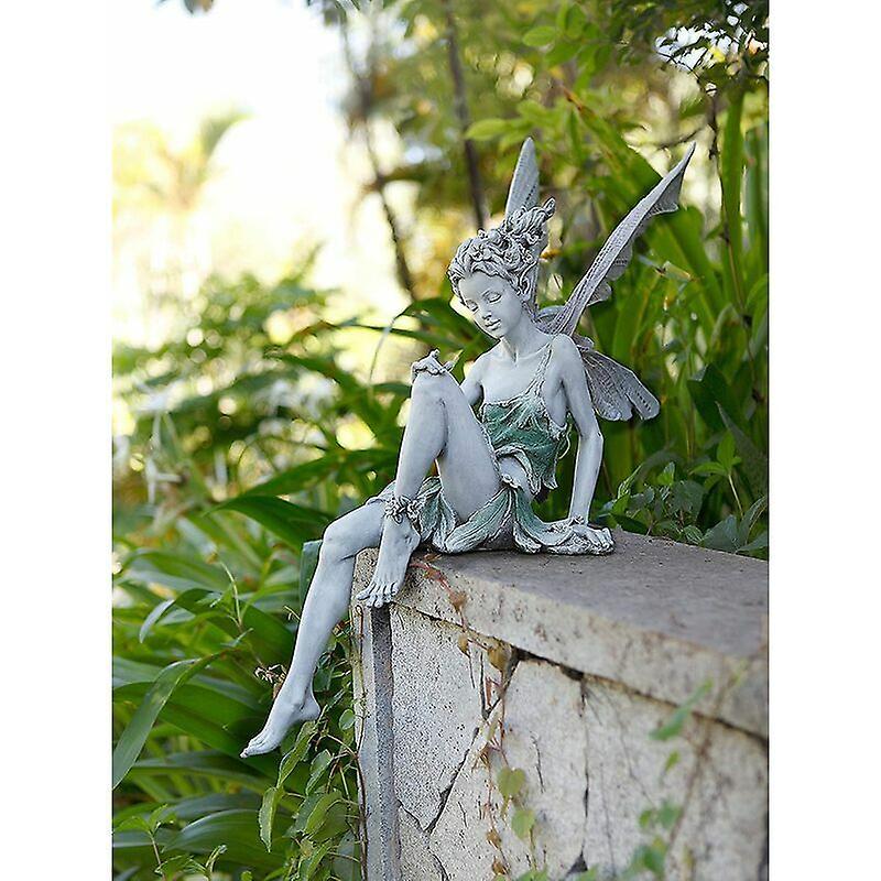 Bức tượng trong vườn Ngồi yêu tinh 22cm Tượng Vườn Tượng Garden Fairy Tượng