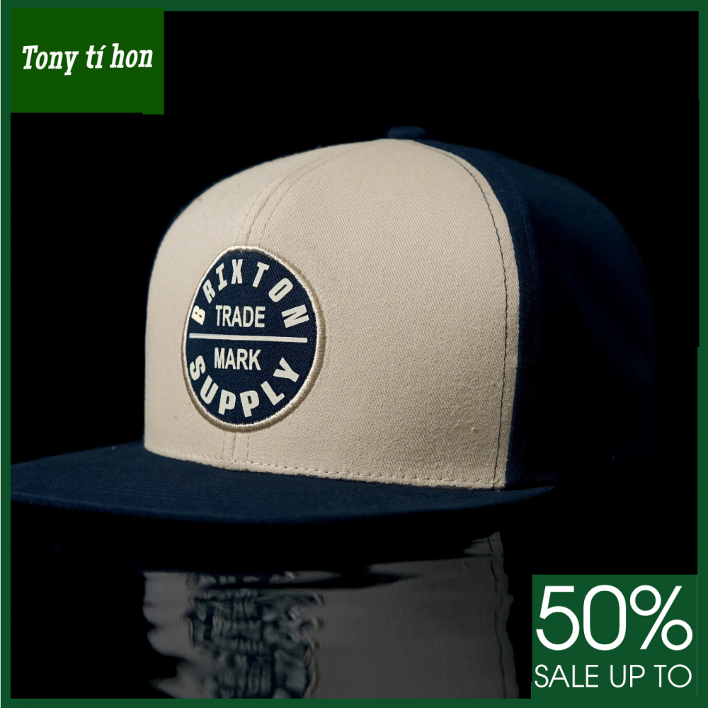 Tony tí hon - Mũ/nón kết lưỡi trai Snapback BT vàng nâu kem phối xanh thời trang nam nữ cao cấp