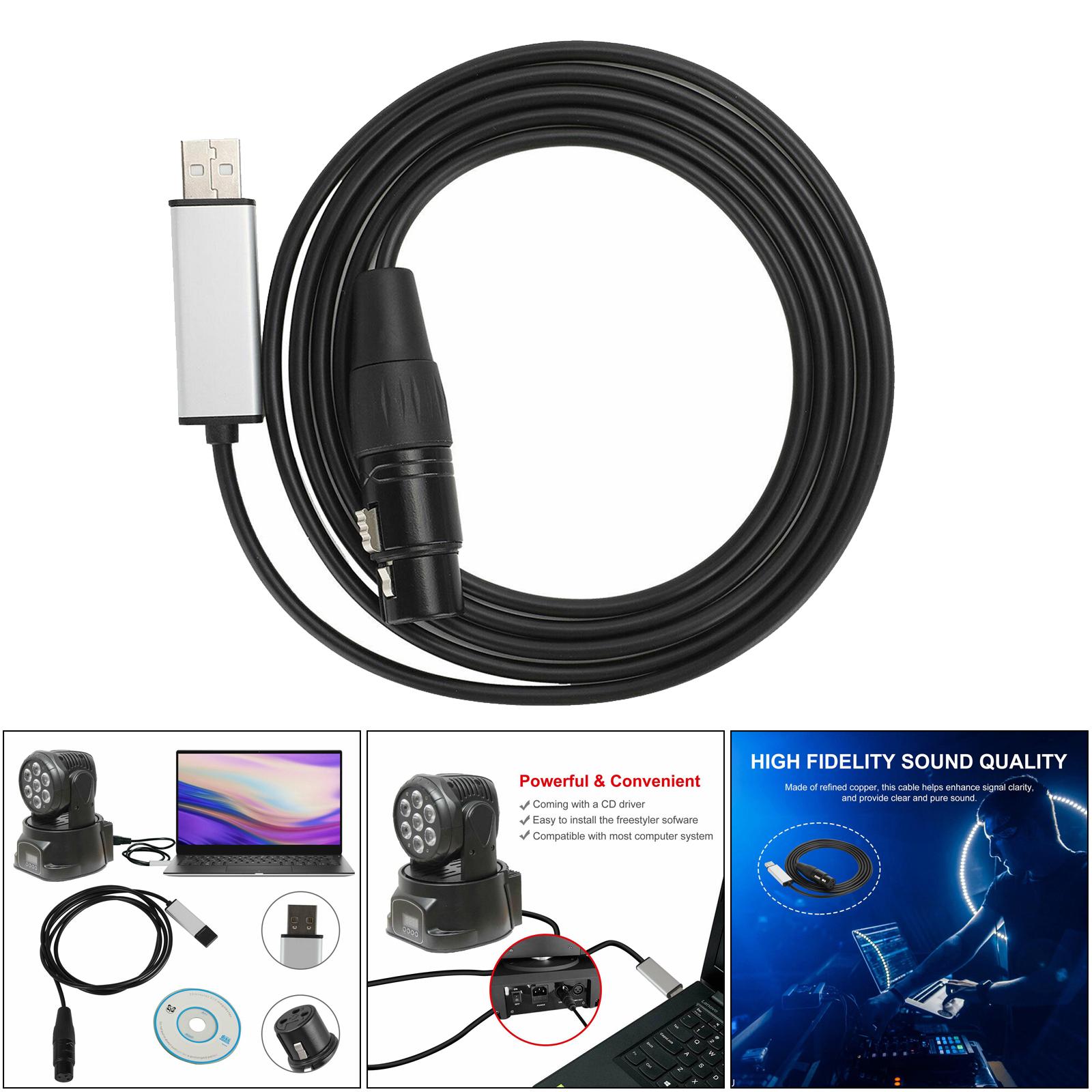 USB Cable XLR Female to USB Cord 3 Pins USB XLR Cable Converter Mic USB Cable USB XLR Female Connect Cord for Stage Instruments