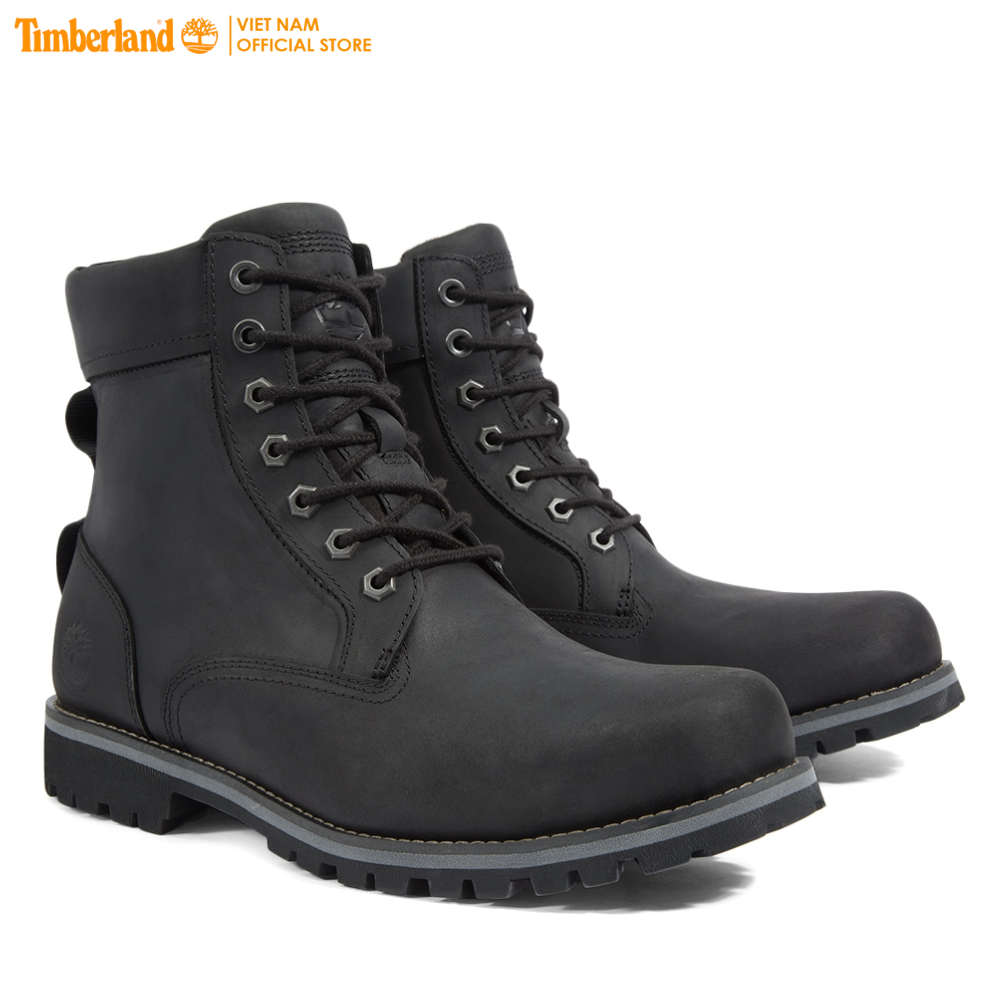 Timberland Giày Cổ Cao Nam Rugged Waterproof II 6 Inch Boot Black Full Grain TB0A2KTV04