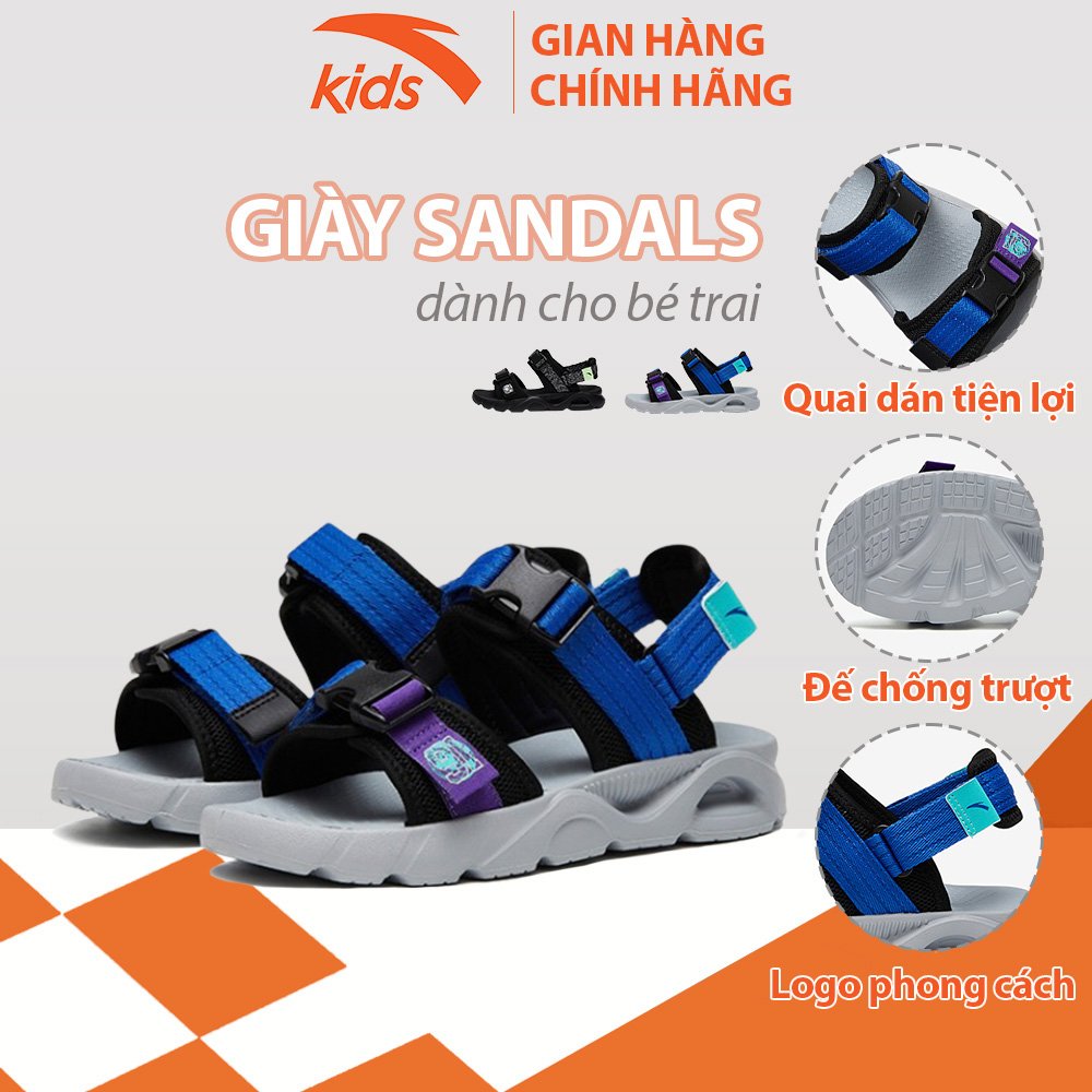 Sandals thời trang thể thao Anta Kids siêu nhẹ, quai dán tiện lơi, thoáng khí W312336923