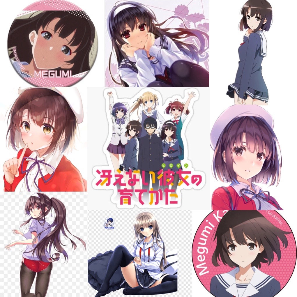Sticker Saenai Heroine no Sodatekata 30-60 ảnh ép lụa khác nhau / hình dán Saenai Heroine no Sodatekata