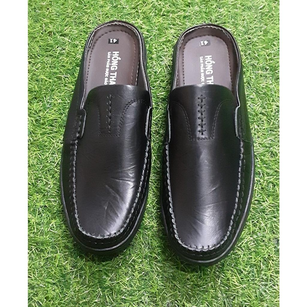 Giày mọi da nam, đế cao su dẻo, quay da mềm, mang êm chân, thoáng mát,size từ 38-44