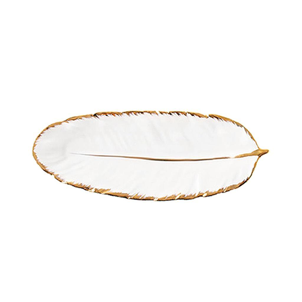 Tray Tableware Plate for Necklace Cosmetic Party Decoration white
