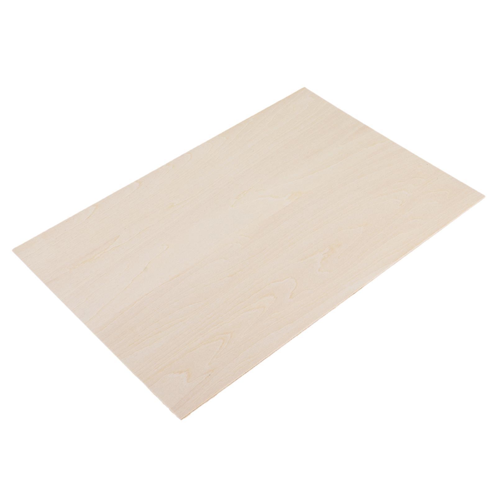 10Pcs Unfinished Wood 200x200x2mm for Mini House Crafts Making Plane Model