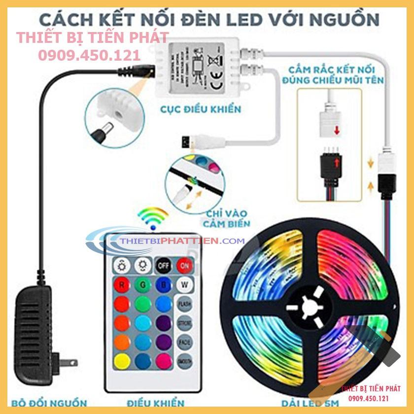 Đèn Led Tiktok RGB 5050 DIY Đổi Được 16 Màu, Được Bọc Keo Silicon, Setup Phòng