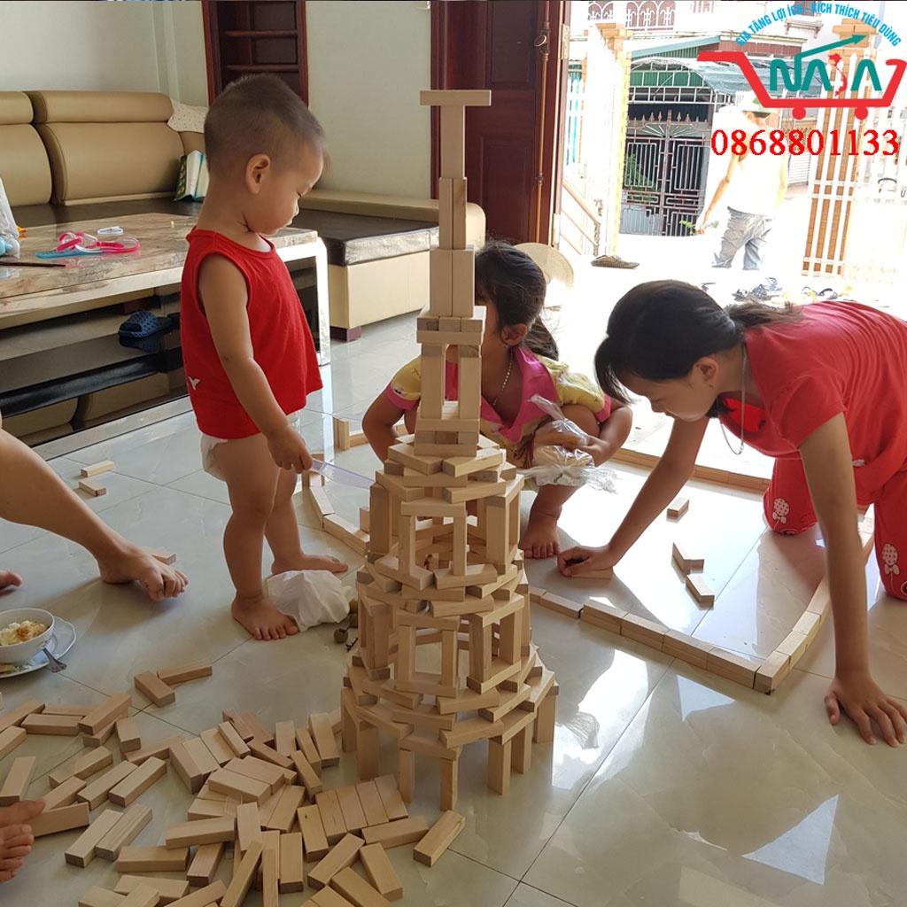 Bộ đồ chơi rút gỗ 55 thanh thông minh cho bé, đồ chơi trẻ em trí tuệ và sáng tạo