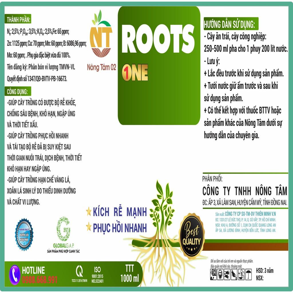 Phân bón siêu kích rễ, dưỡng rễ Roots One chuyên dùng cho cây ăn quả, chai 1000ml