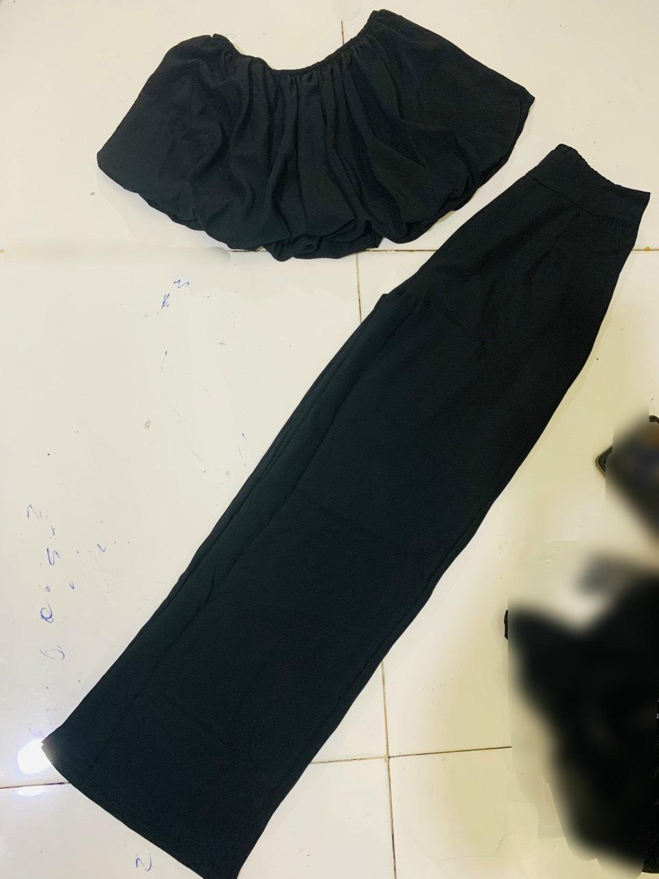 SET BỘ ĐI CHƠI, SET BỘ ĐI BIỂN, SET 2 MÓN ÁO CROPTOP ÁO BÍ CÚP NGỰC PHỐI QUẦN DÀI CÓ TÚI CỰC HOT