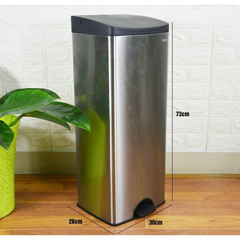 Thùng rác inox đạp chân 22l lớn dùng trong nhà bếp Thùng rác nhà hàng