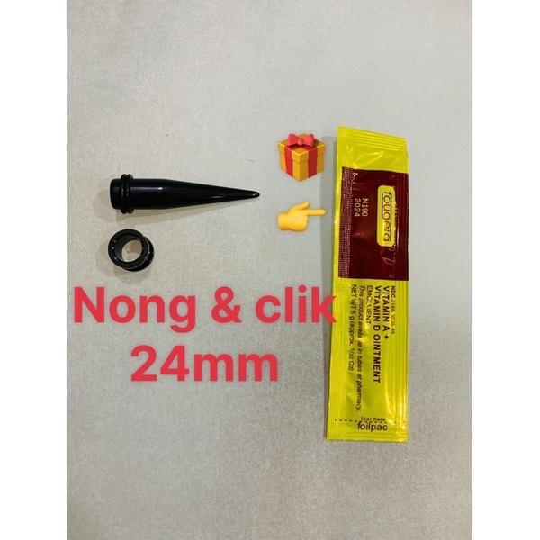 Bộ khuyên tai và clik 22mm