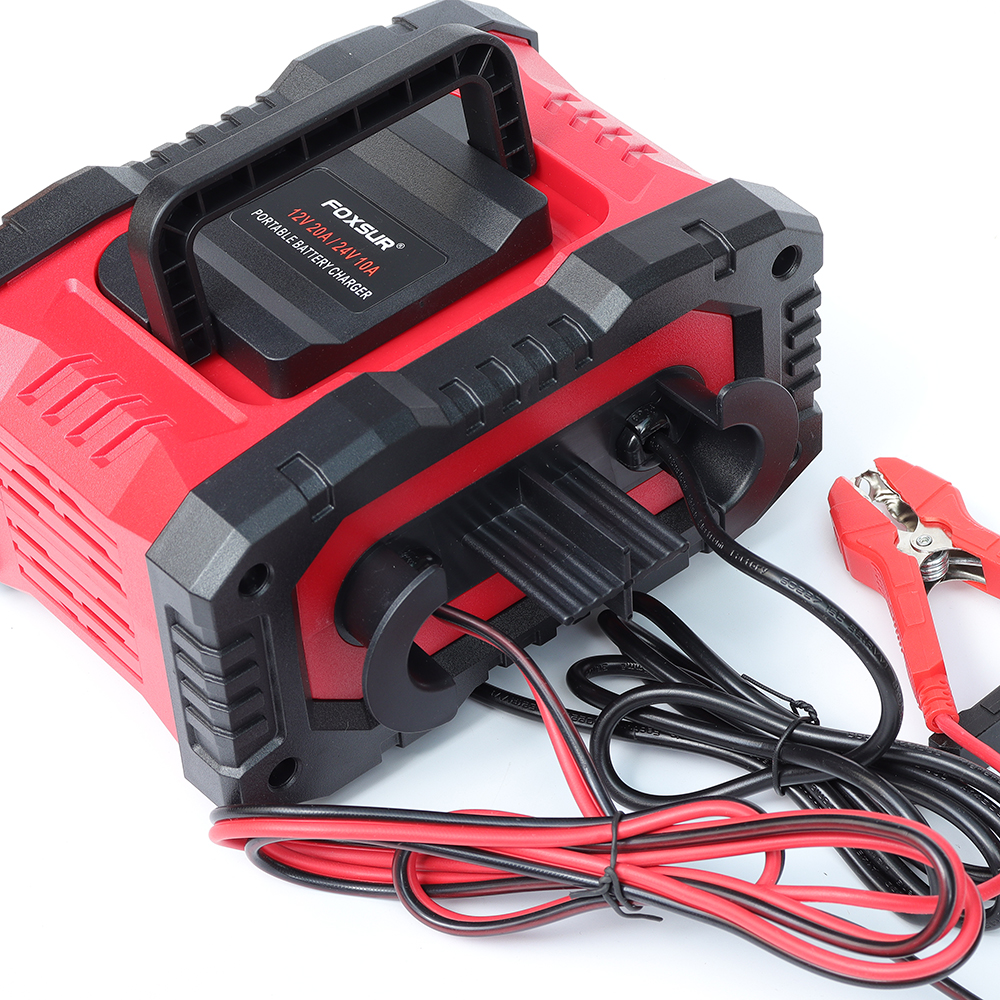 Sạc bình ắc quy 12V 24V 6Ah - 300Ah FOXSUR FPT-200 20A sạc bình ô tô xe máy xe tải pin sắt LiFePO4 tự ngắt