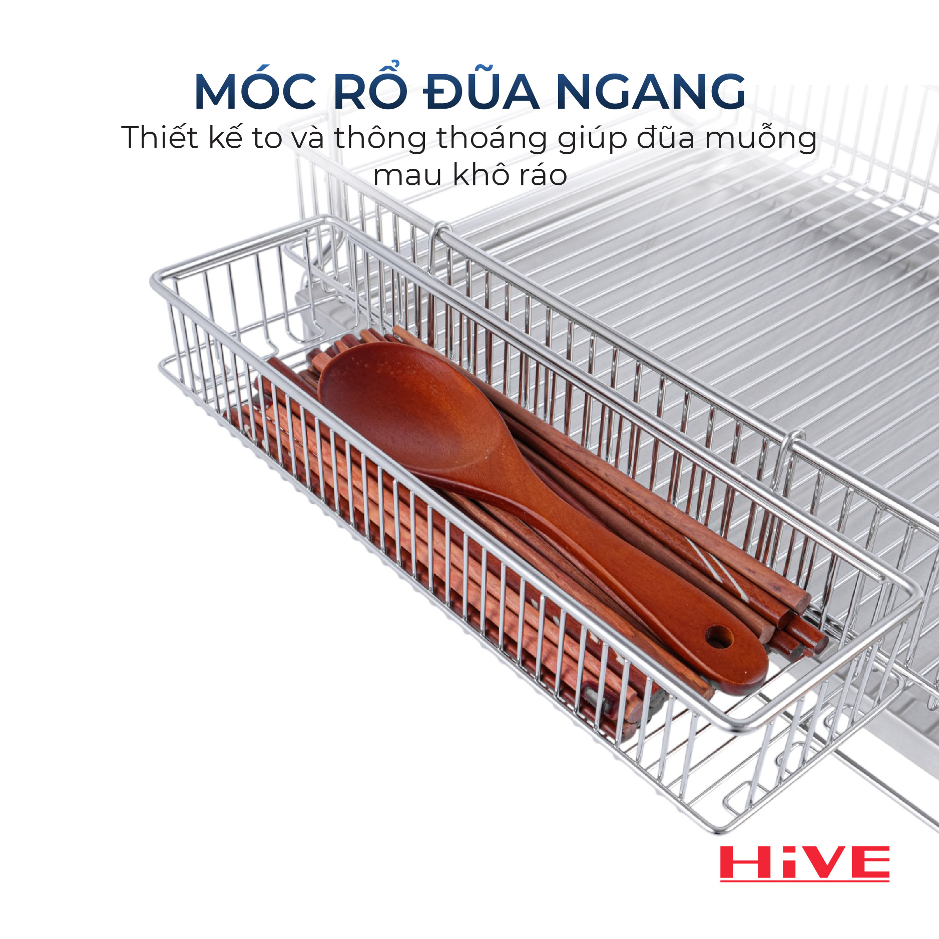 KỆ ÚP CHÉN BÁT PU HiVE BIG INOX 304