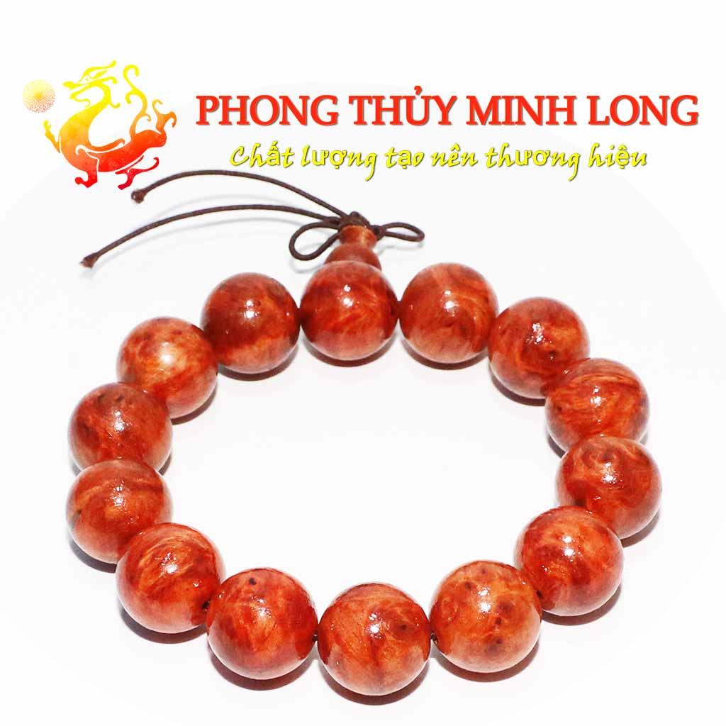 Vòng tay gỗ nu Huyết Rồng siêu đẹp size 16 ly hạt tròn