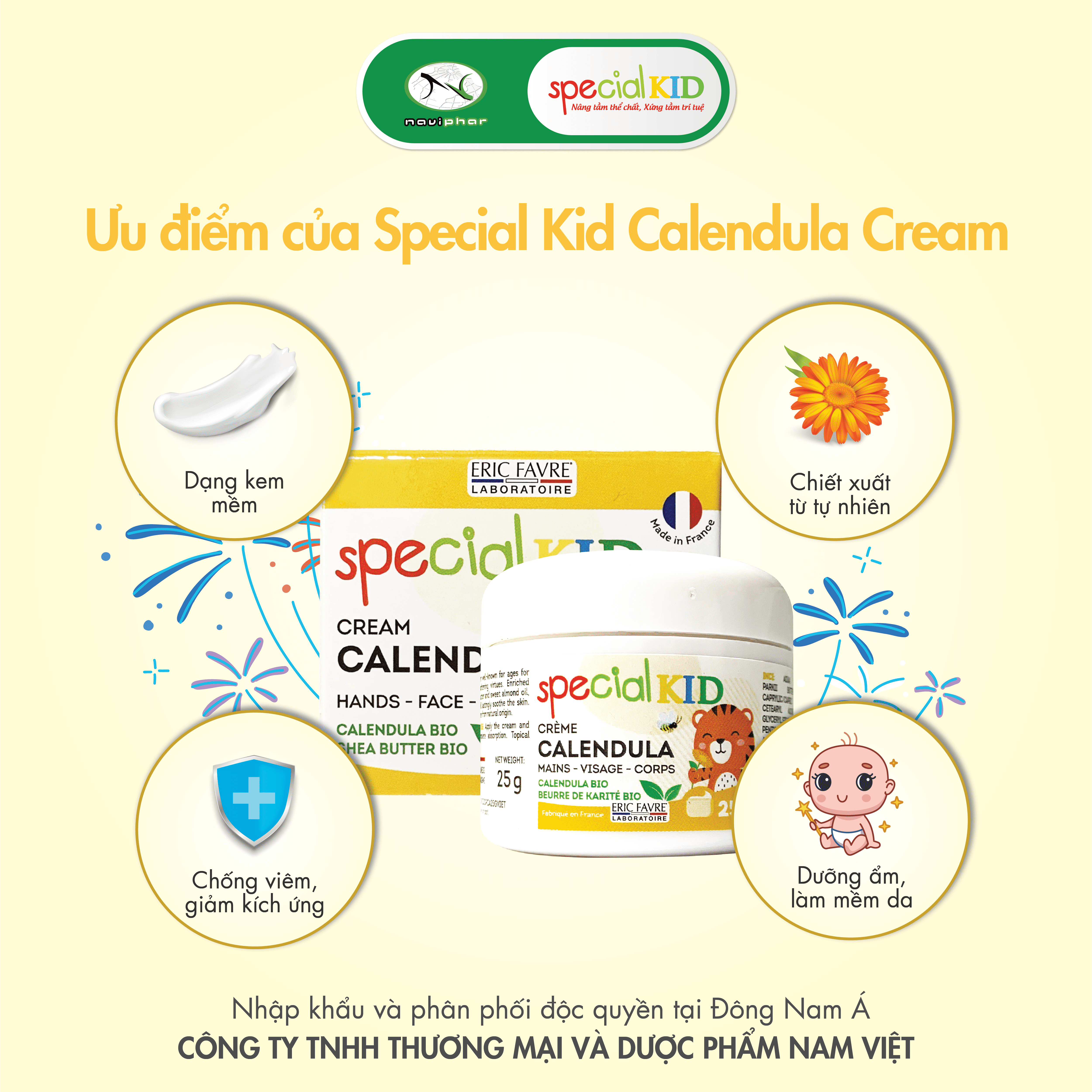 Kem dưỡng da giúp cung cấp độ ẩm, làm mềm da, mịn da - Special Kid Calendula Cream