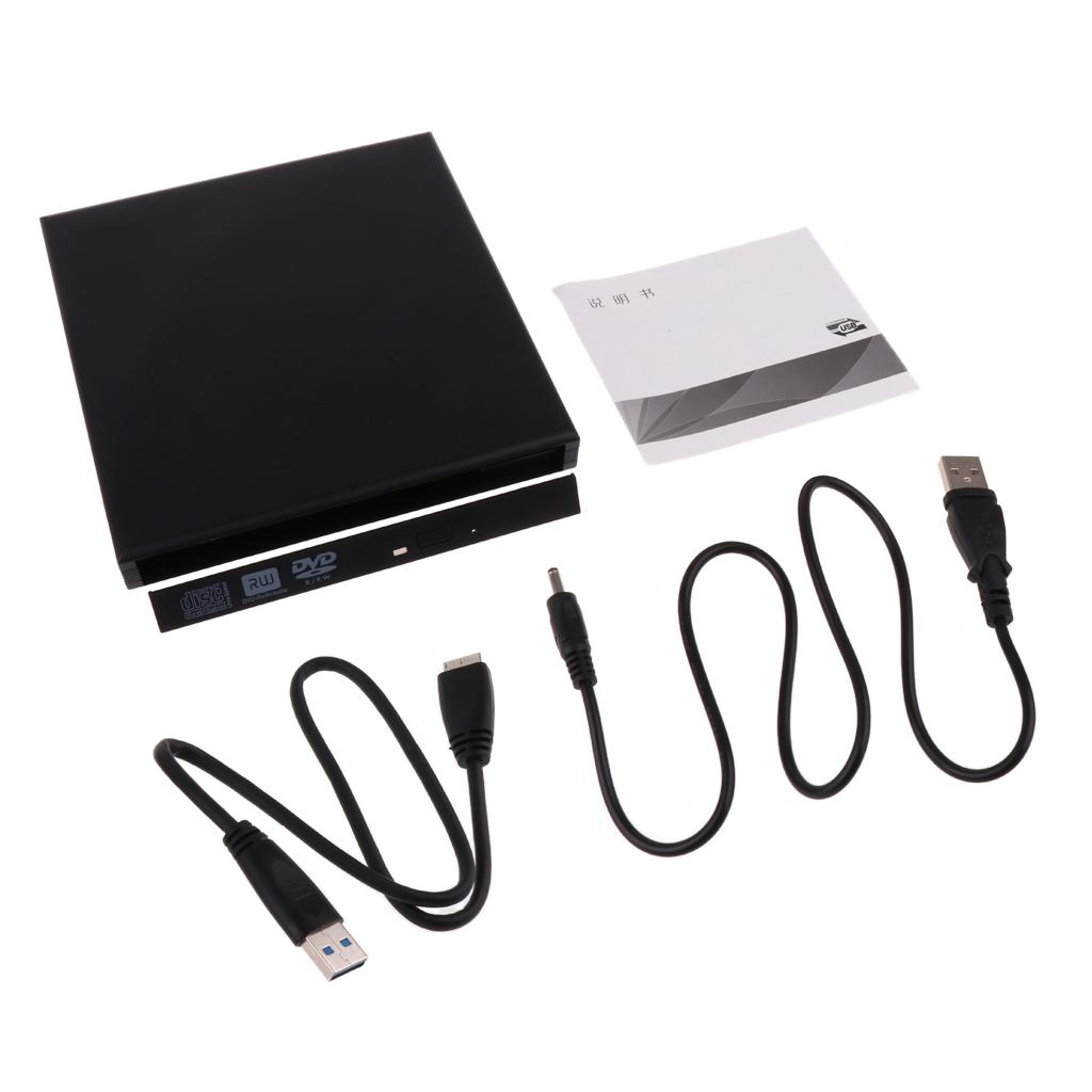 12.7mm USB 3.0 CD DVD RW Burner Optical Drive External Enclosure Case Only