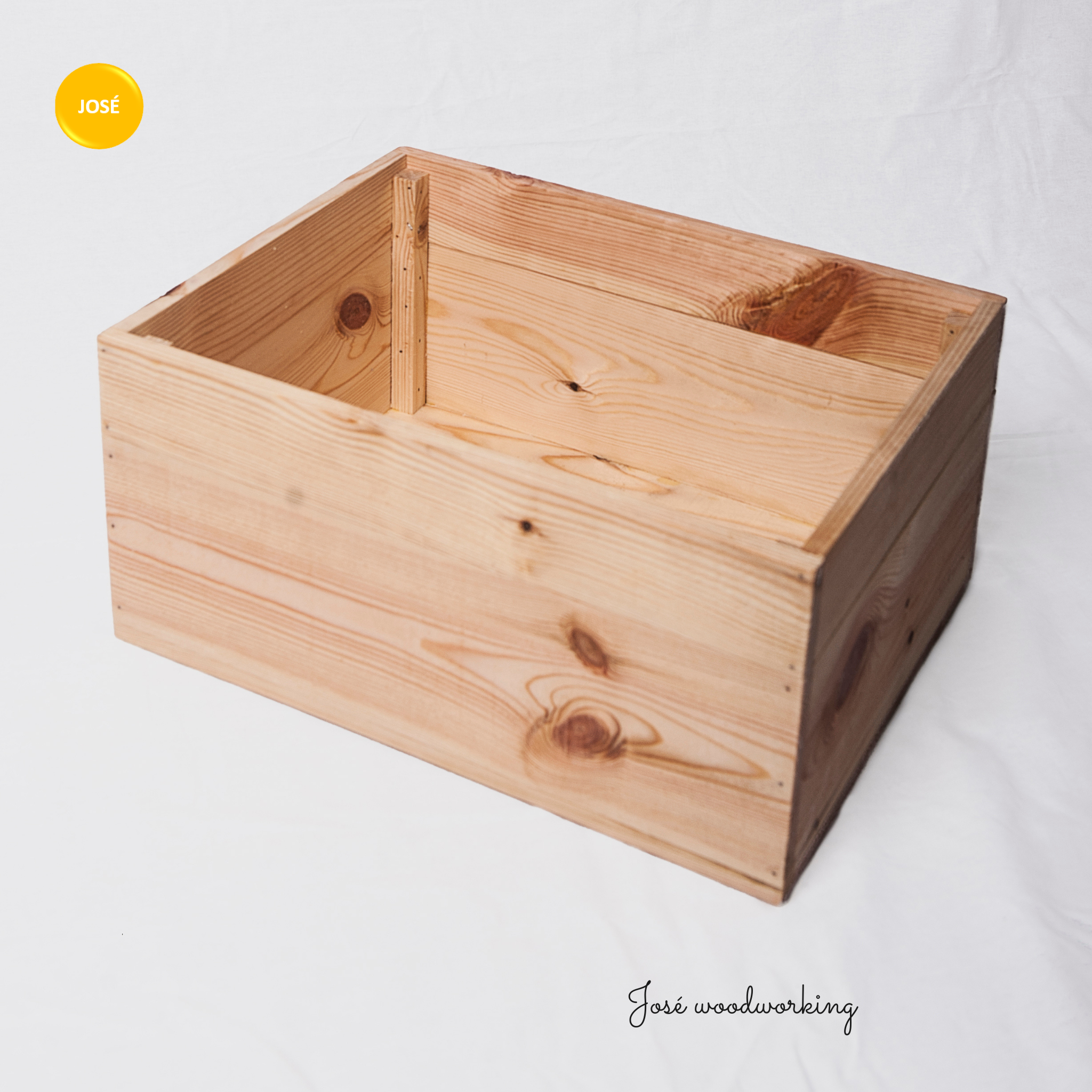 Thùng Gỗ Đa Năng, Hộp Gỗ Nan Kín, Thùng Pallet Decor Size Làm Hộp Lưu Trữ, Thùng Đựng Sách, Đựng Đồ Chơi Cho Bé 40x30x20cm