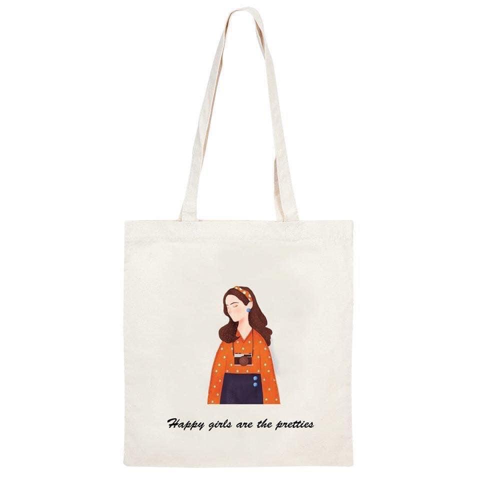 Túi tote vải bố đựng đồ canvas đeo vai thời trang vải bố loại tốt cho nữ cực hót,đi học,đi làm