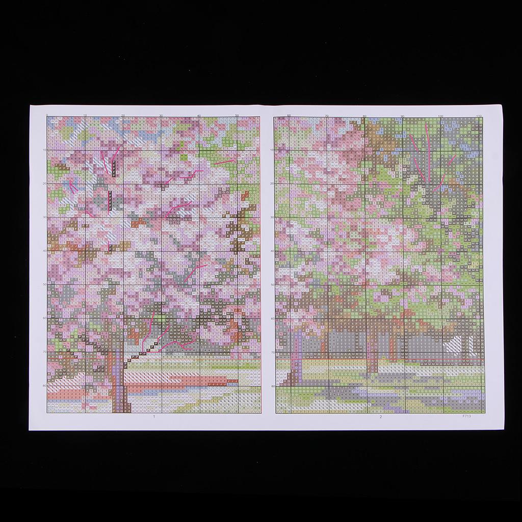 Embroidery Cross Stitch Kits Pre-Printed Pattern Needlework - Spring Scene