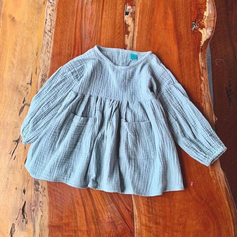 Váy Thiết Kế Mùa Thu Phong Cách Hàn Quốc OP Kids