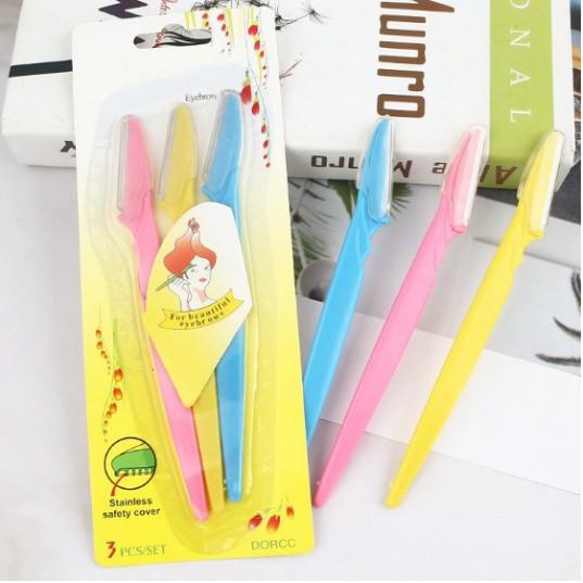 Bộ dao cạo tỉa lông mày 3 cây