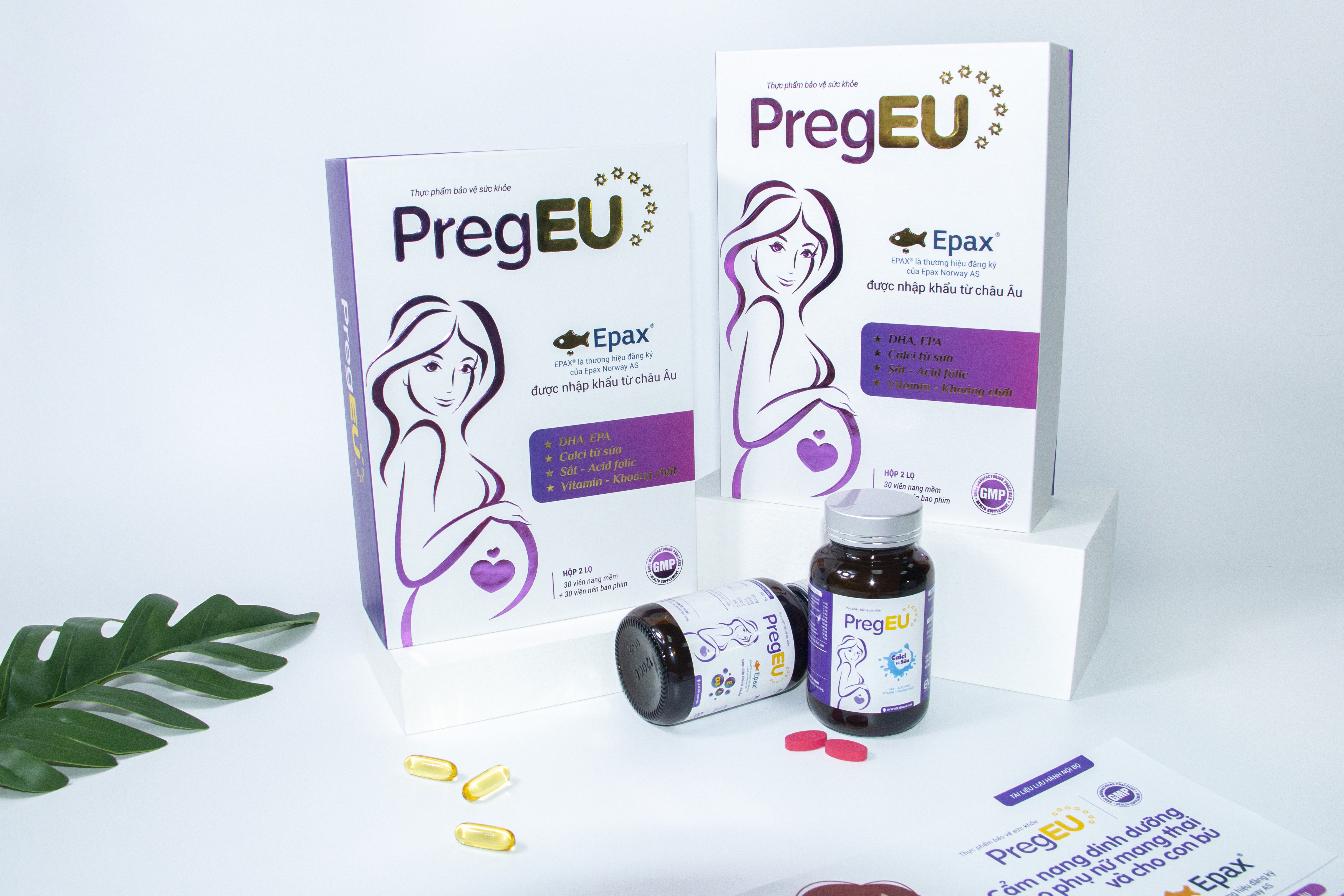 Viên bổ tổng hợp PregEU - hỗ trợ cho phụ nữ dự định hoặc đang mang thai và cho con bú