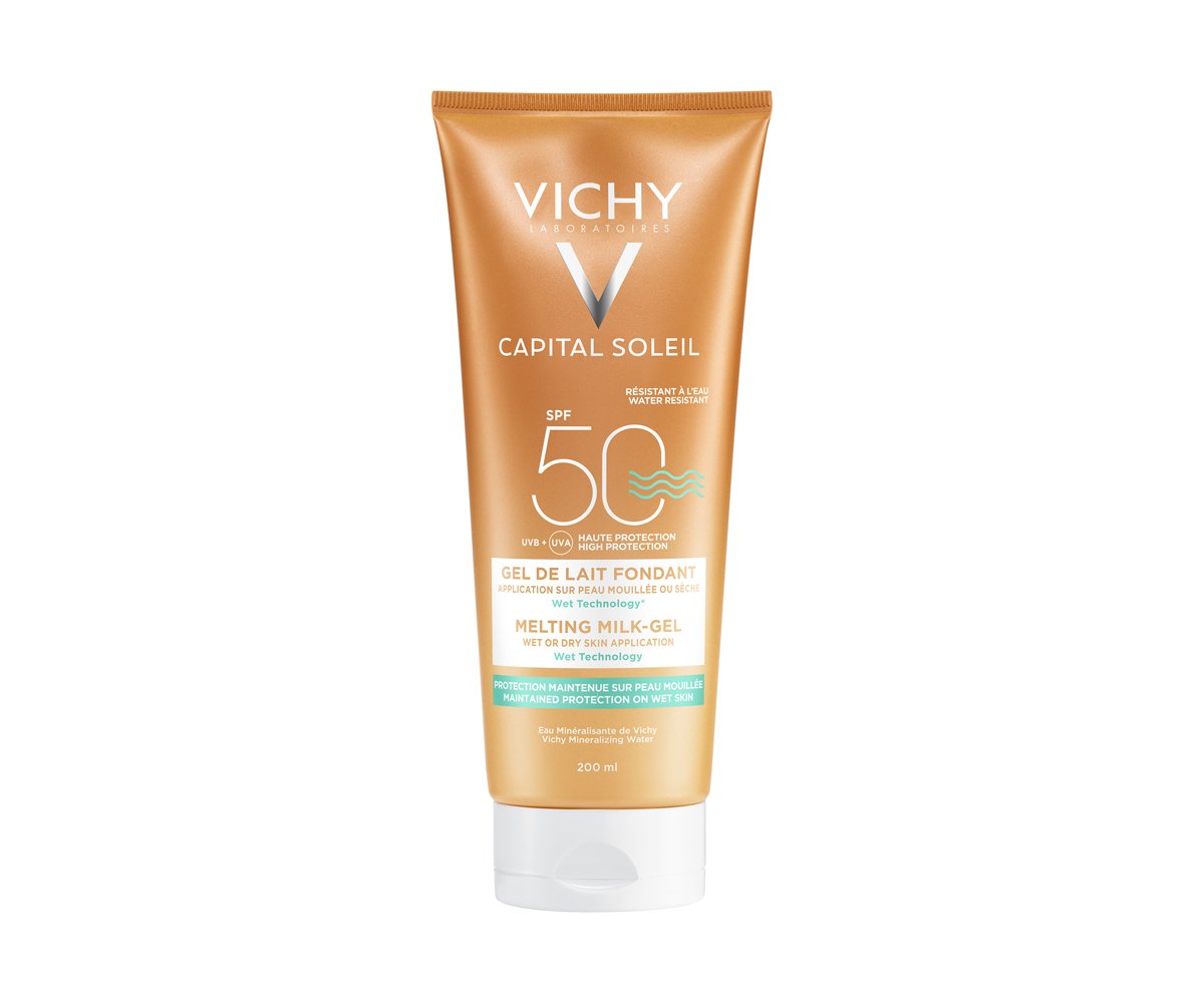 Kem Chống Nắng Bảo Vệ Da Mặt Không Gây Nhờn Rít Vichy Ideal Soleil Mattifying Face Fluid Dry Touch SPF50 50ml