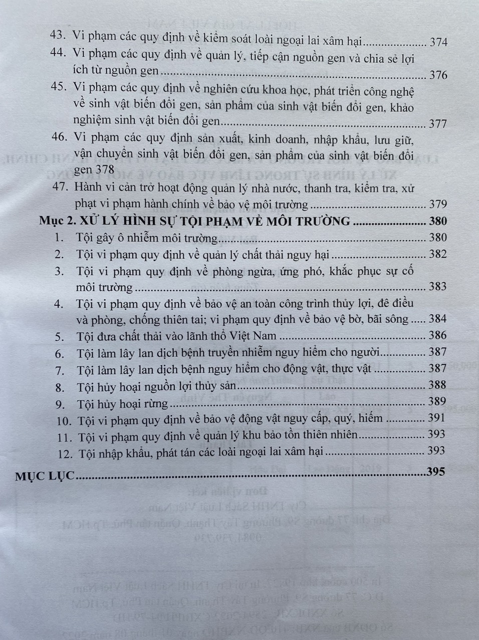 Chỉ Dẫn Áp Dụng Luật Bảo Vệ Môi Trường Và Mức Xử Phạt Vi Phạm Hành Chính, Xử Lý Hình Sự Trong Lĩnh Vực Bảo Vệ Môi Trường