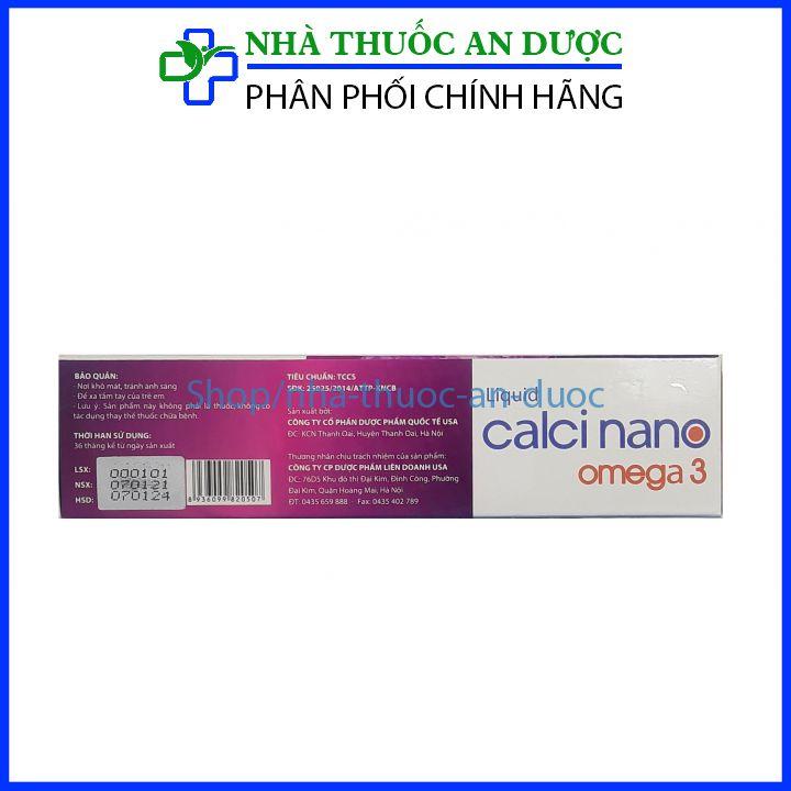 Viên uống Liquid Calci Nano Omega 3 hỗ trợ sức khoẻ xương khớp, phát triển chiều cao, ngừa loãng xương - Hộp 30 viên