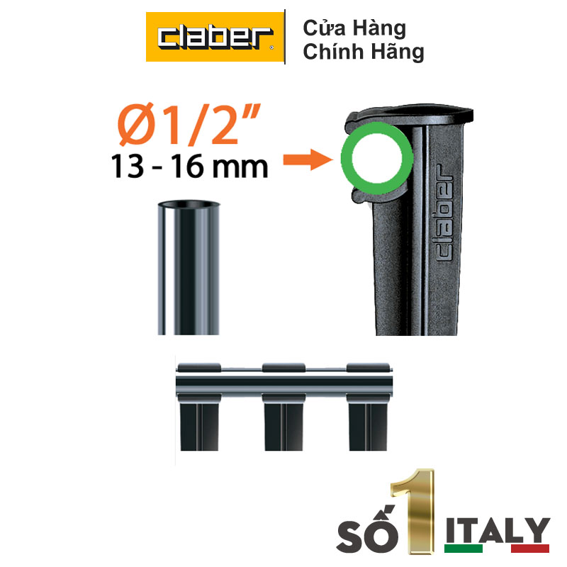 Cây Chống Ống 1/2" Claber 91090 , hộp 8 cái
