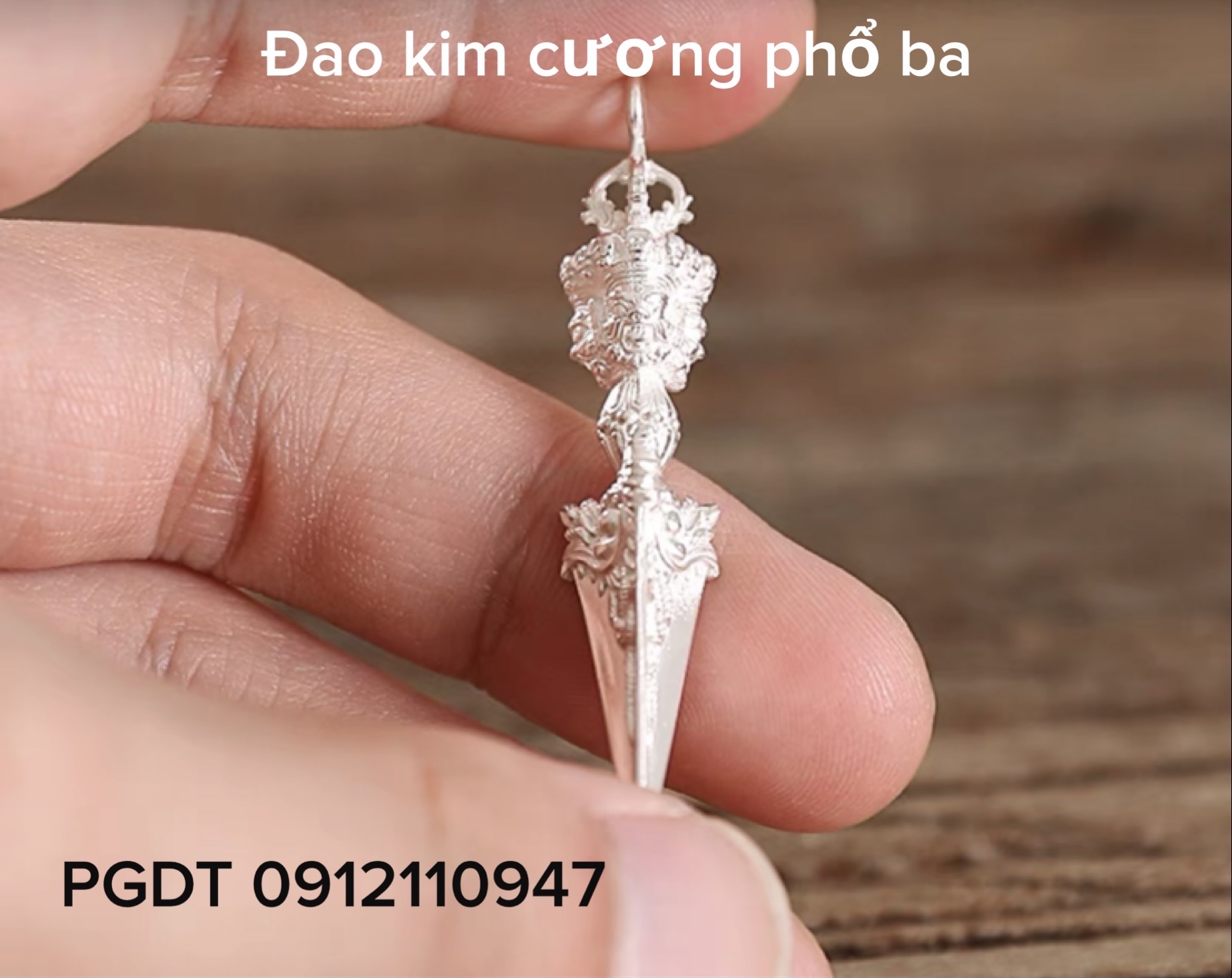 Đao Kim Cương Phổ Ba Phurba cỡ bé đeo cổ