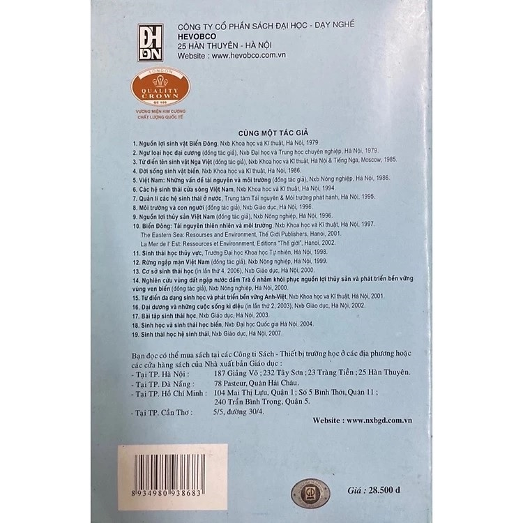 Sách - Sinh Thái Học Các Hệ Sinh Thái Nước
