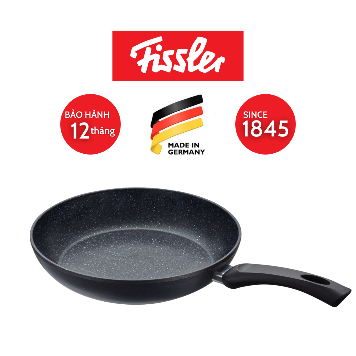 Chảo chống dính đá hoa cương Fissler Stardust 24cm, 28 cm - SX Đức - Hàng chính hãng Fissler, bảo hành 12 tháng