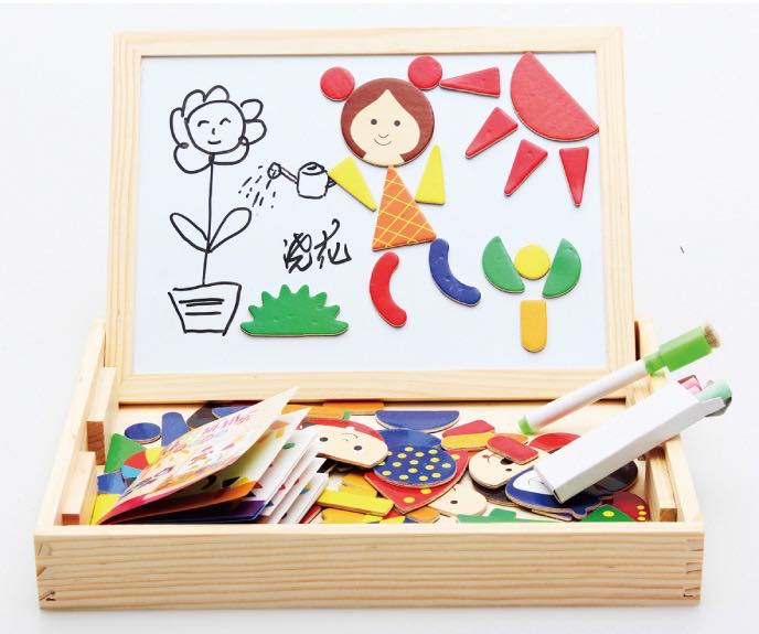 Bộ tranh ghép hình bằng gỗ Mykids - tặng tranh ghép 16 mảnh
