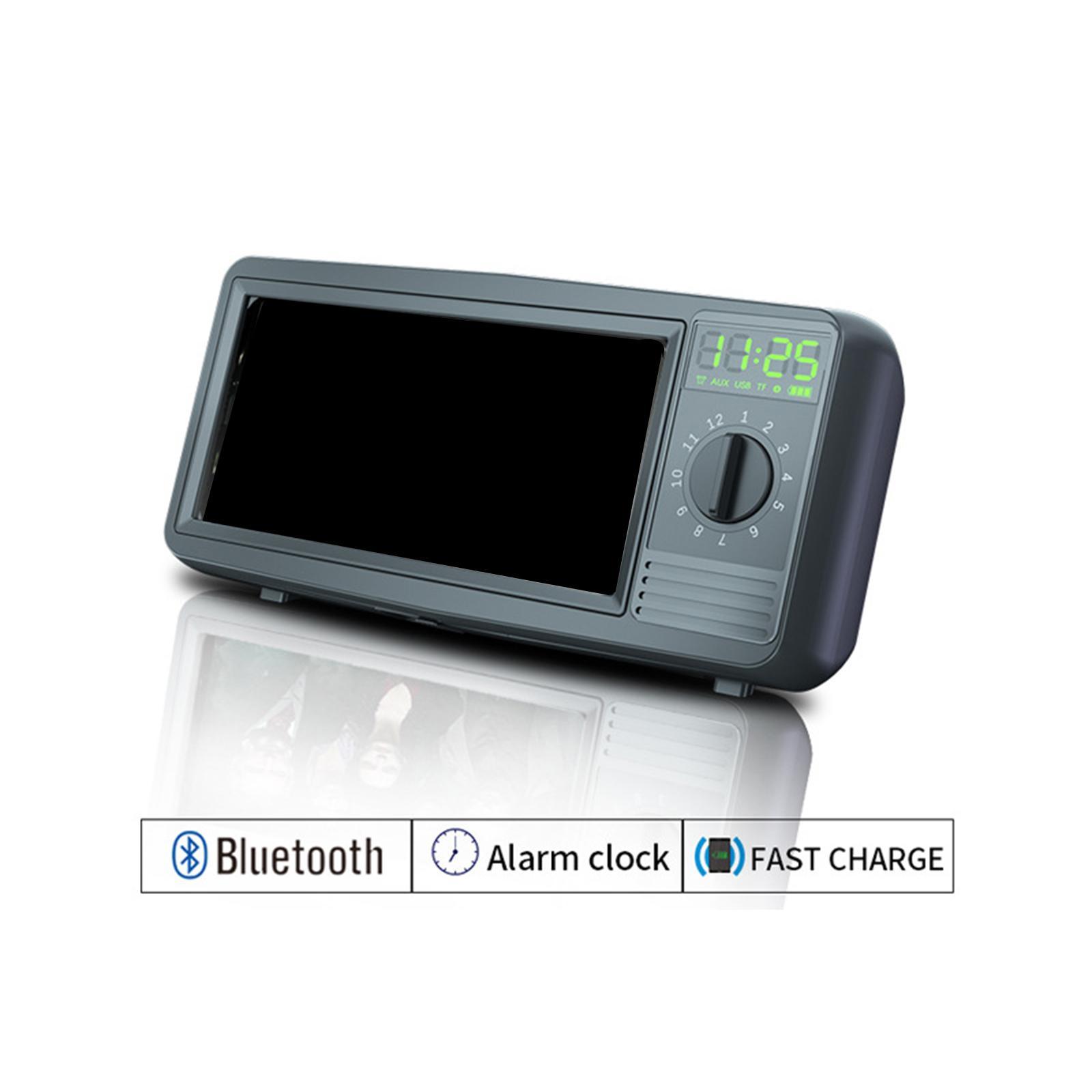 Bedroom Alarm Clock Bluetooth Speaker Cell Phones Wireless Charging Charger