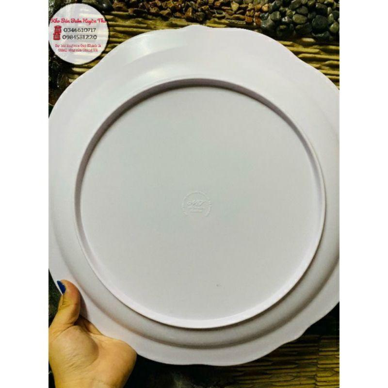 Khay phíp / đĩa phíp tròn hình hoa 26cm, 29cm, 32cm chịu nhiệt, chịu va đập