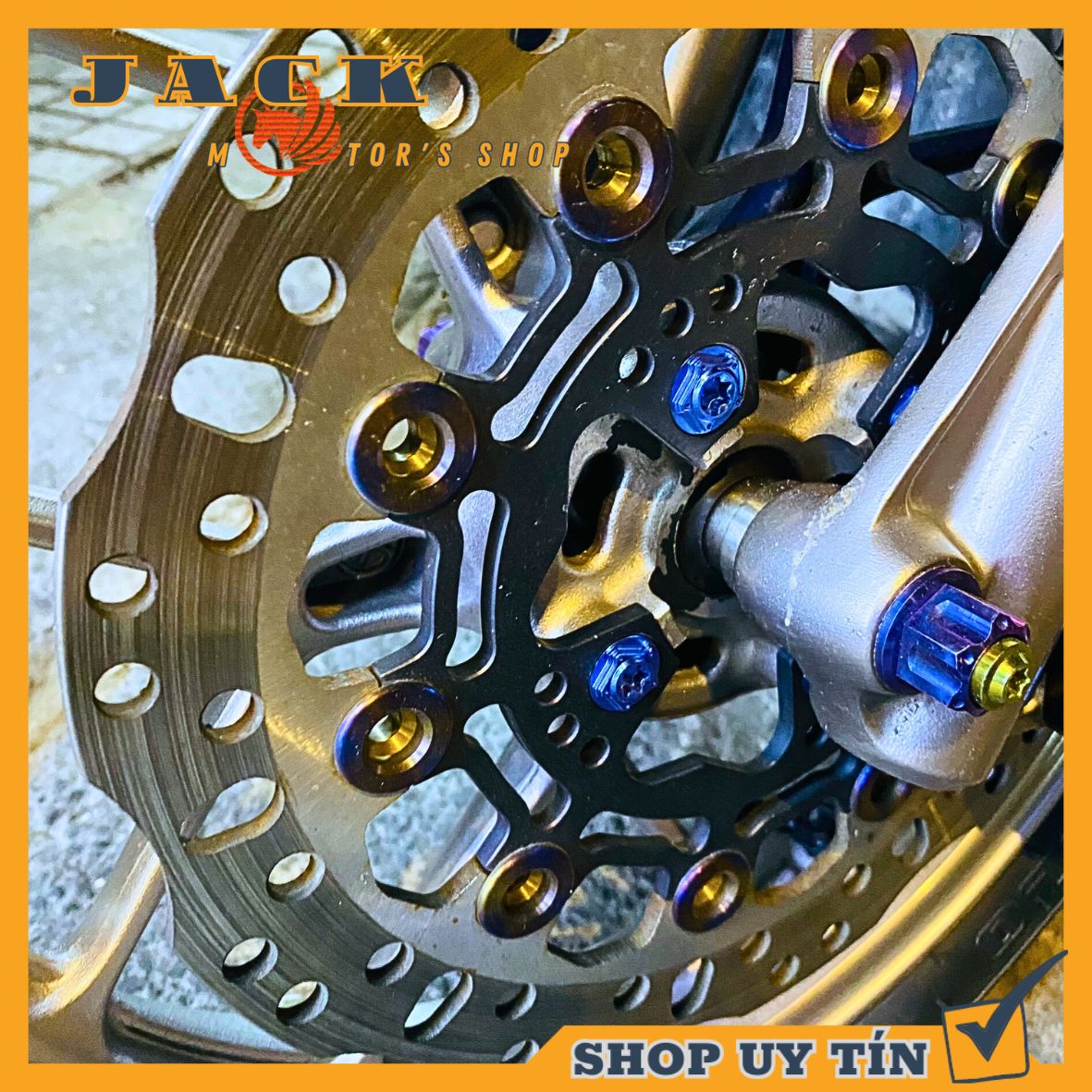 Bộ cục canh bánh trước xe Vario Airblade inox 304 nguyên khối CNC không cần gỡ roong
