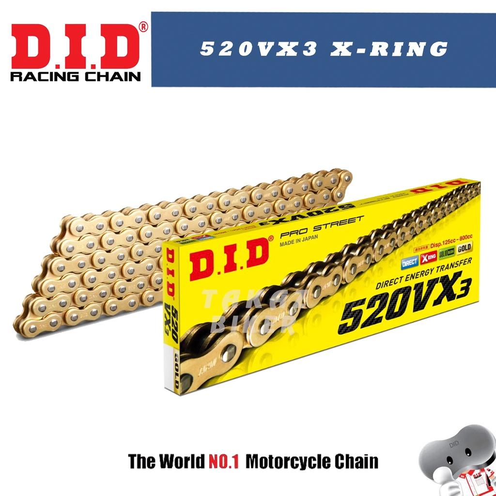 Dòng Sên 520VX3 hoặc 525VX3 D.I.D Loại Phốt X-Ring thích Hợp Các Dòng Xe 800cc Đến 1000cc made in japan