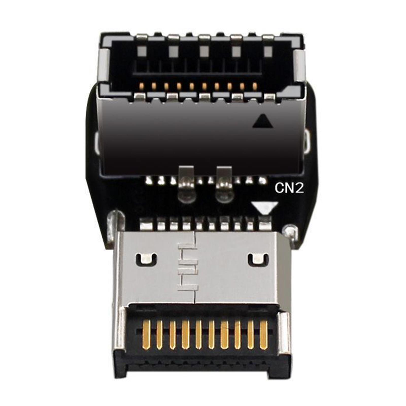 Type E USB 3.1 Front Panel Header 90 Degree Elbow for Computer Motherboard Style