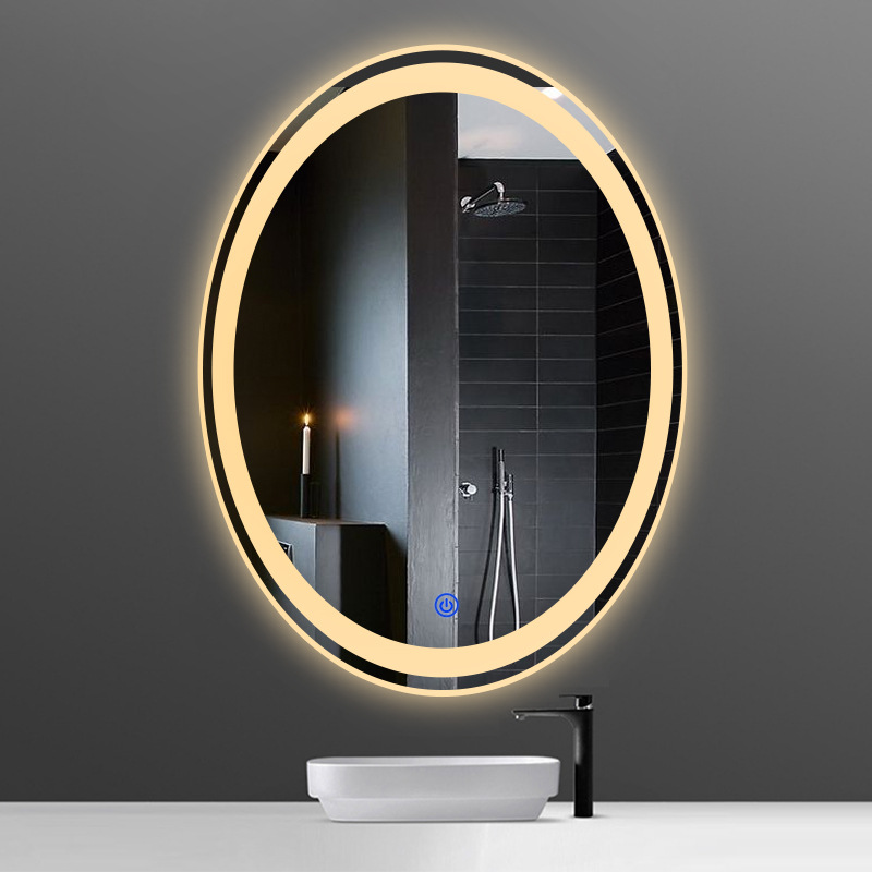 Gương nhà tắm cao cấp Bảo Long, viền gương gắn led thông minh, cảm ứng bật tắt trên mặt gương