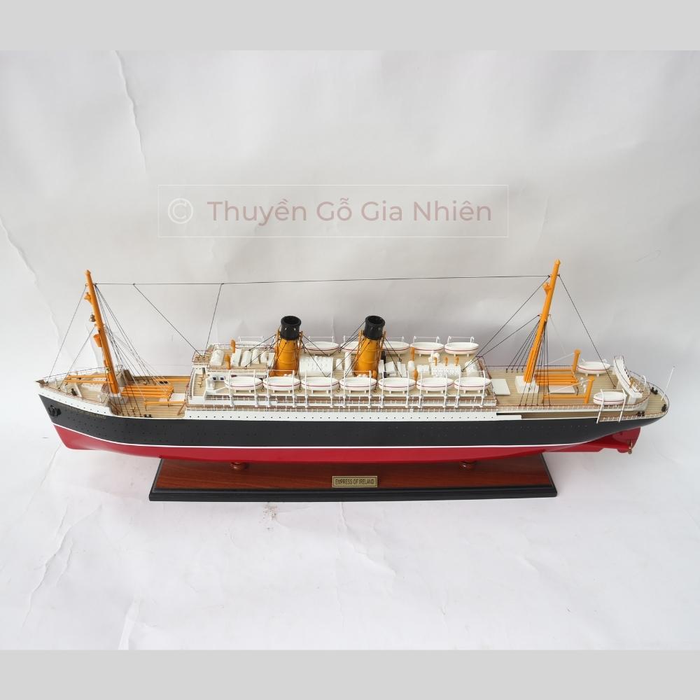 Mô Hình Thuyền Gỗ Trang Trí Phong Thủy Dạng Thuyền Du Lịch EMPRESS OF IRELAND Chính Hãng, Hàng Xuất Khẩu Chất Lượng Cao