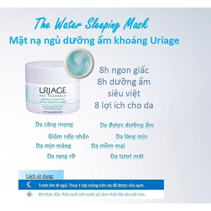 Mặt Nạ Ngủ Dưỡng Ẩm Giàu Khoáng Uriage Masque D'Eau Nuit Water Sleeping Mask 50ml