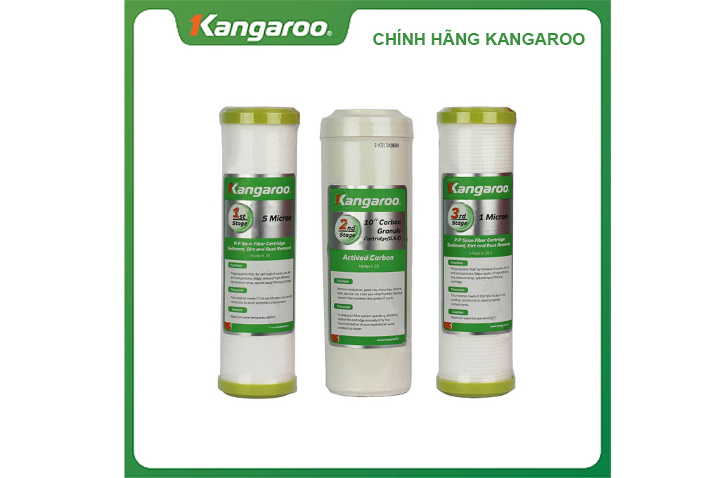 Bộ lõi lọc nước Kangaroo số 1, 2, 3