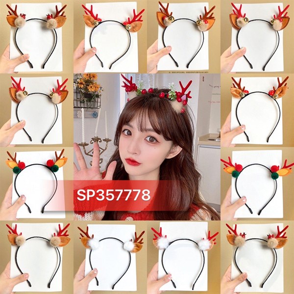 Cài tóc sừng tuần lộc Noel QT